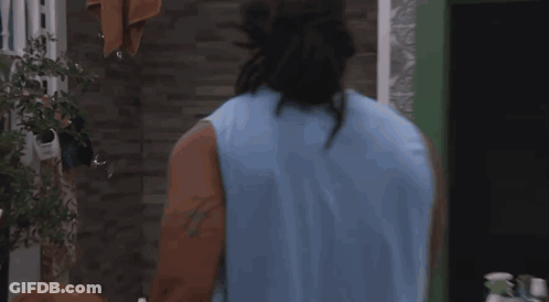 Group In Bathroom With Man In Blue Shirt GIF