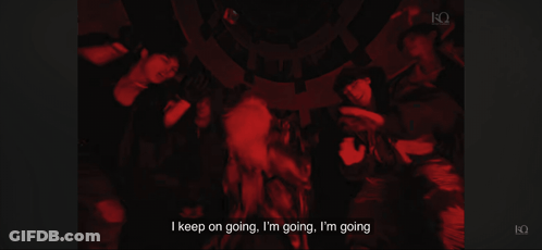 Group In Dark Room Saying I Keep On Going GIF