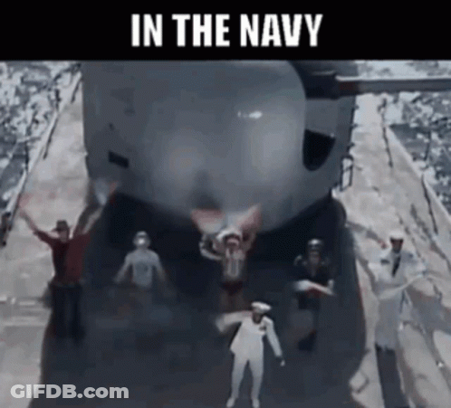 Group In Front Of Airplane With In The Navy GIF