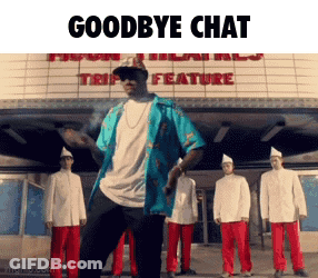 Group In Front Of Goodbye Chat Building GIF