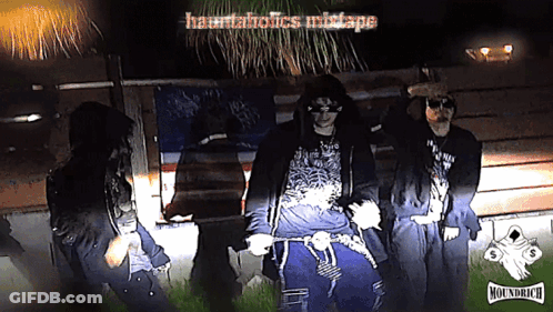 Group In Front Of Truck With Hauntedholics Mistape GIF