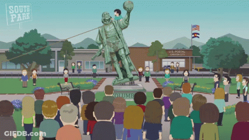 Group In Front Of U.S. Postal Canyon City Building GIF