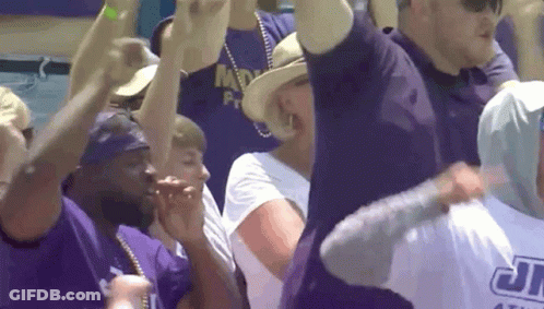 Group In Purple And White Shirts With JR GIF
