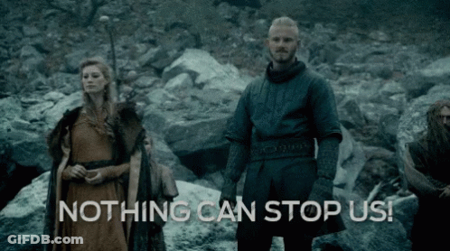 Group In Rocky Area Saying Nothing Can Stop Us GIF