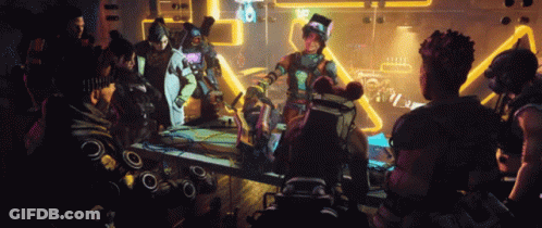 Group In Room With Ambulance Sign GIF
