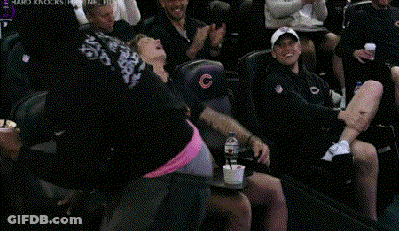 Group In Theater Watching Game Chicago Bears Shirt GIF