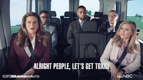 Group In Van Saying Alright People Let's Get Toxic GIF