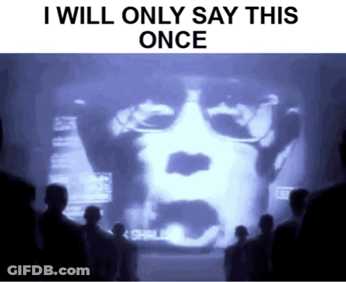 Group Looking At Screen Saying I Will Only Say This Once GIF
