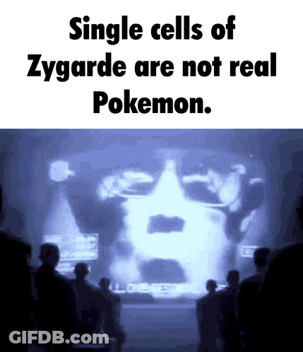 Group Looking At Screen Saying Zygarde Are Not Real Pokemon GIF