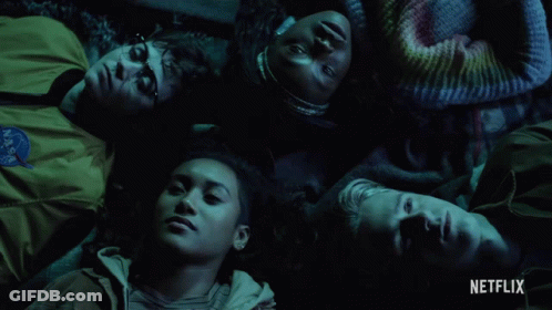 Group Lying In Circle Netflix GIF