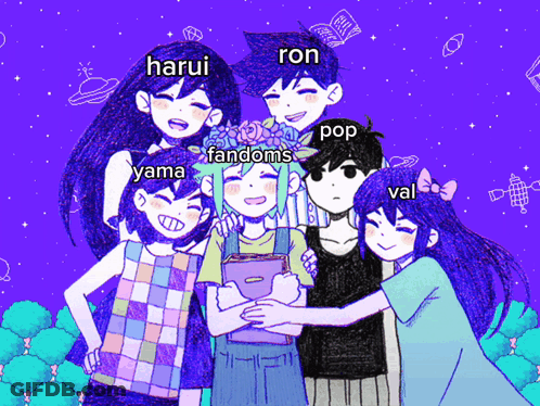 Group Of Anime Characters Harui Ron Pop Fandoms And Val GIF