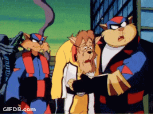 Group Of Cartoon Characters Including A Dog GIF