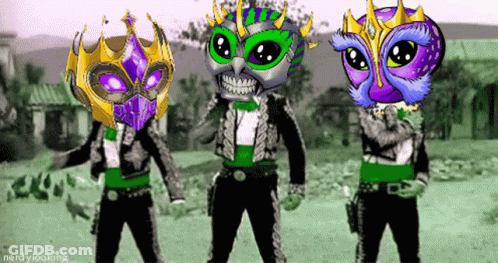 Group Of Cartoon Characters Nerdy Looking GIF