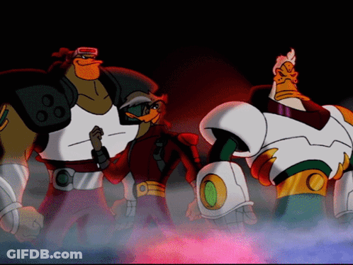 Group Of Cartoon Characters One Wearing Goggles GIF
