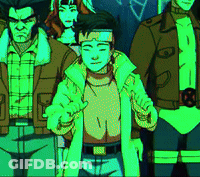 Group Of Cartoon Characters Standing GIF