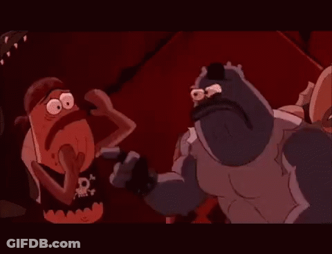 Group Of Cartoon Characters Standing In A Room GIF