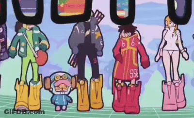 Group Of Cartoon Characters Standing Together GIF