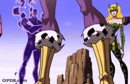 Group Of Cartoon Characters Standing Together GIF