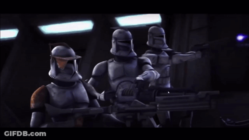 Group Of Clone Troopers Holding Guns GIF