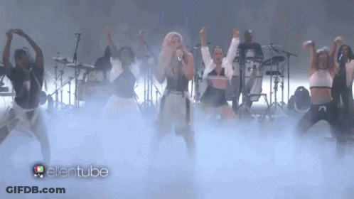 Group Of Dancers Performing On Stage GIF