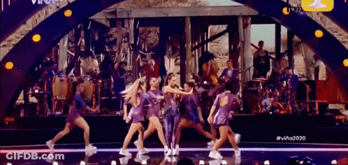 Group Of Dancers Performing On Stage #Viva2020 GIF