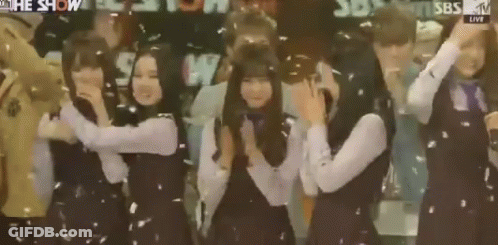 Group Of Girls Dancing At SBS TV Sign GIF