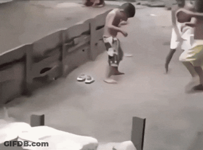 Group Of Kids Dancing Without Shirts GIF