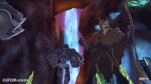 Group Of Marvel HQ Robots GIF