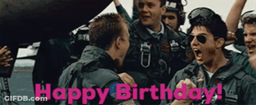 Group Of Men Celebrating Happy Birthday GIF