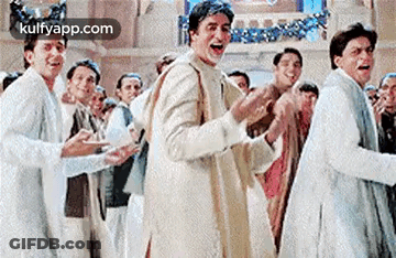 Group Of Men Dancing And Laughing GIF