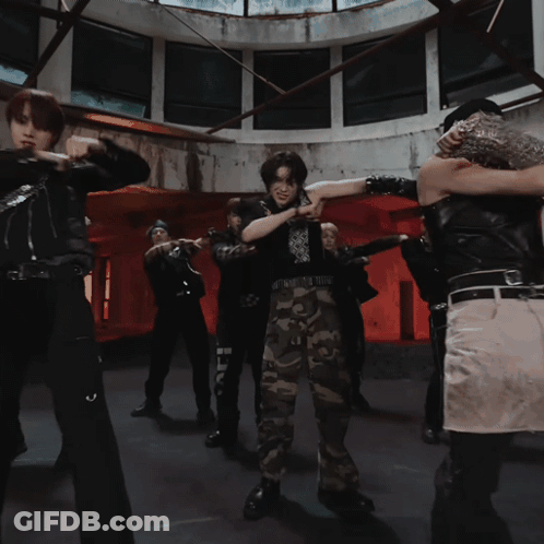 Group Of Men Dancing In Dome Room GIF
