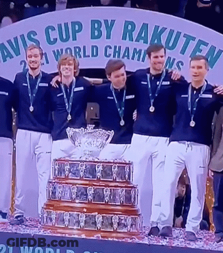 Group Of Men In Front Of Avis Cup By Rakuten Banner GIF