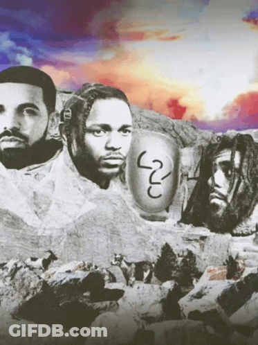 Group Of Men In Front Of Mountain With Snake And Letter L GIF