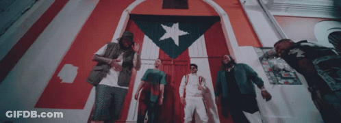 Group Of Men In Front Of Star Flag GIF