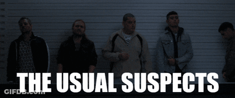 Group Of Men In Front Of Wall The Usual Suspects GIF