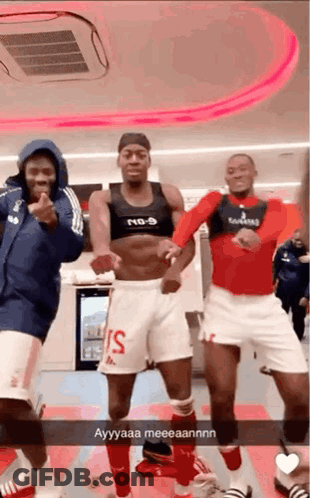 Group Of Men In Locker Room GIF