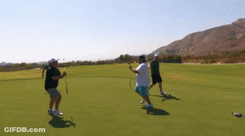 Group Of Men Playing Golf GIF