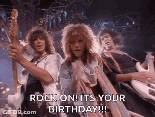 Group Of Men Playing Guitars Singing Rock It's Your Birthday GIF