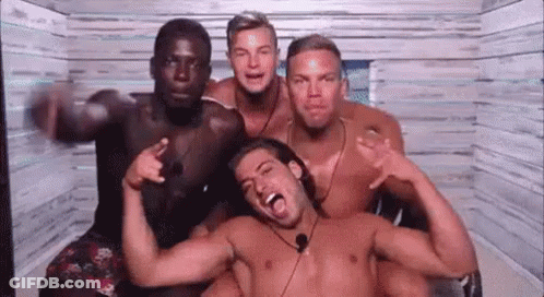 Group Of Men Posing For Picture GIF