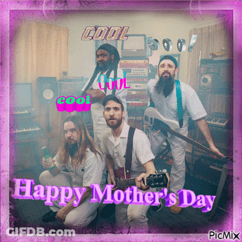 Group Of Men Posing Happy Mother's Day GIF