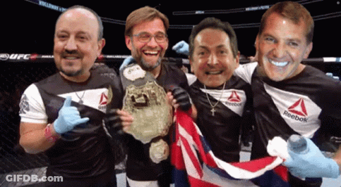 Group Of Men Posing In Reebok Shirts GIF