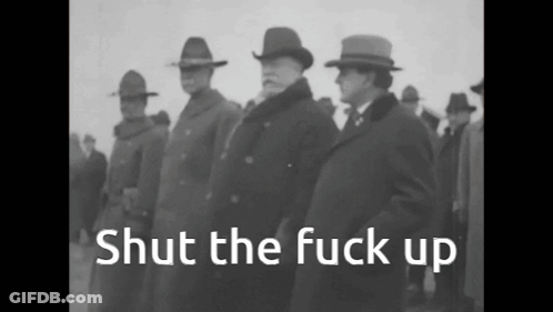 Group Of Men Saying Shut The Fuck Up GIF