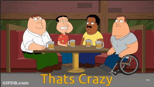 Group Of Men Sitting At Table Saying Thats Crazy GIF