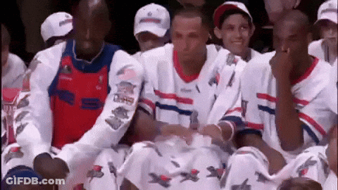 Group Of Men Sitting In Stadium Watching Game GIF