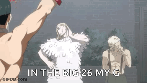 Group Of Men Standing In Front Of Brick Wall And Statue Of Woman GIF