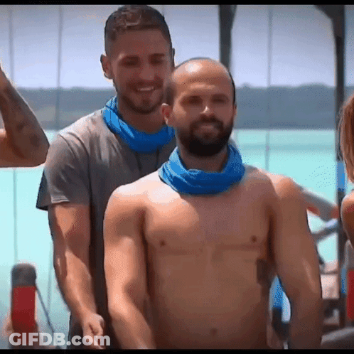 Group Of Men Standing On A Boat GIF