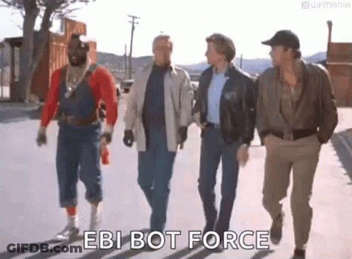 Group Of Men Walking Street Ebi Bot Force GIF