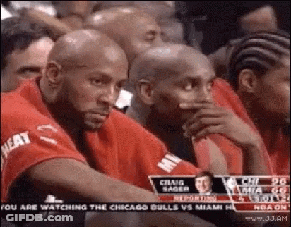 Group Of Men Watching Basketball Game GIF