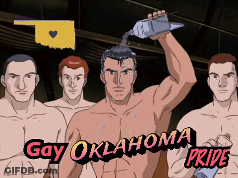 Group Of Men With Gay Oklahoma Pride GIF