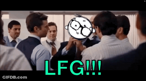 Group Of Men With LFG Sign GIF